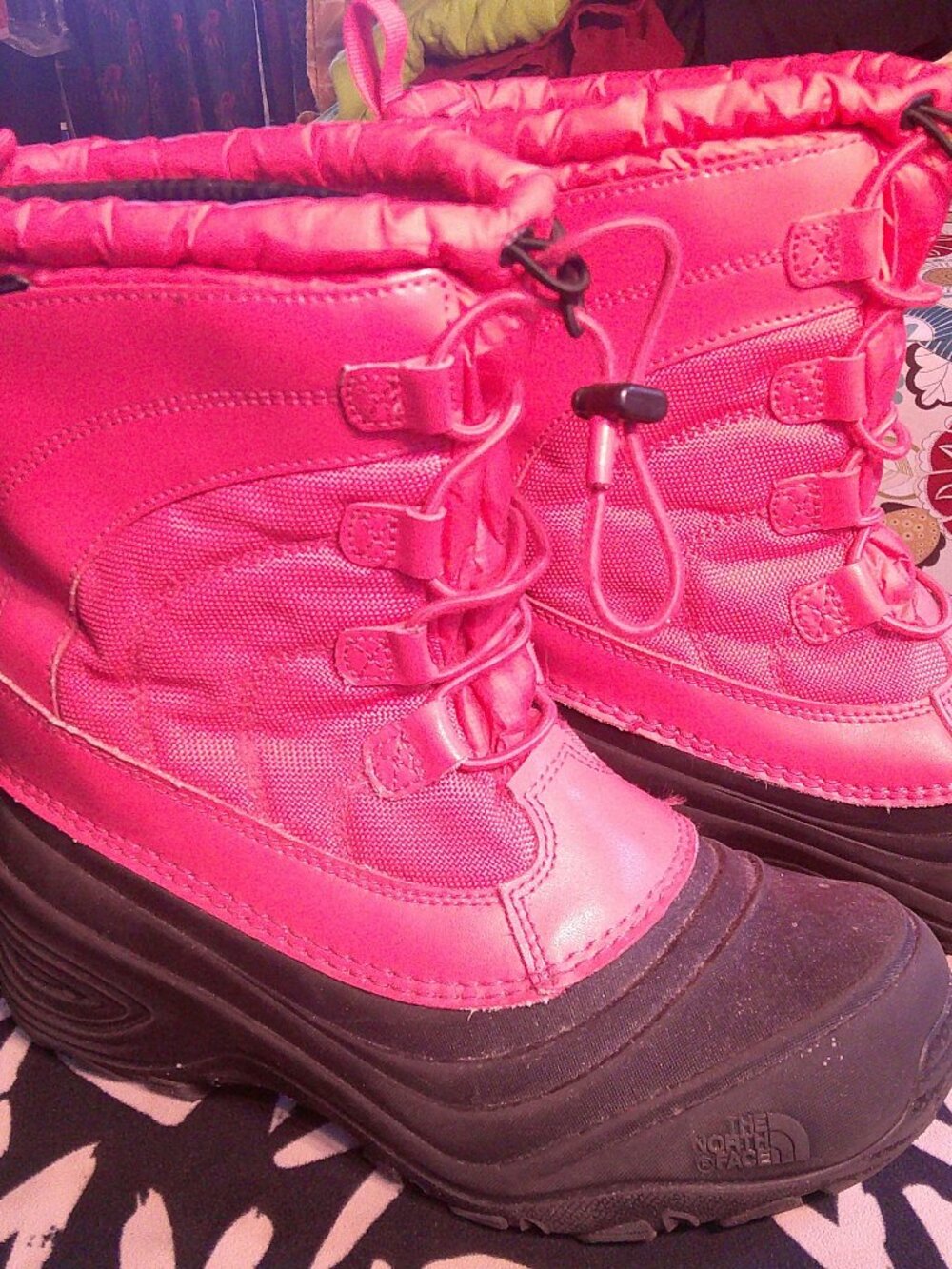 THE NORTH FACE Waterproof Warm WINTER SNOW BOOTS Therma-Felts Big Girl Sz 5